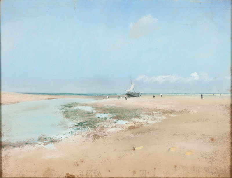 Beach at Low Tide. Mouth of the River 1869